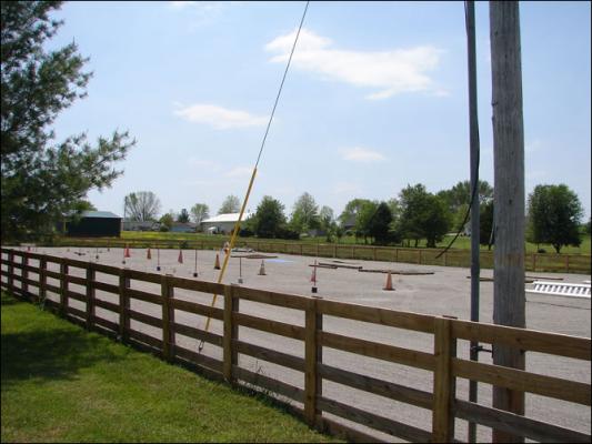 Our new arena at Half Ass Acres Miniature Donkey Farm